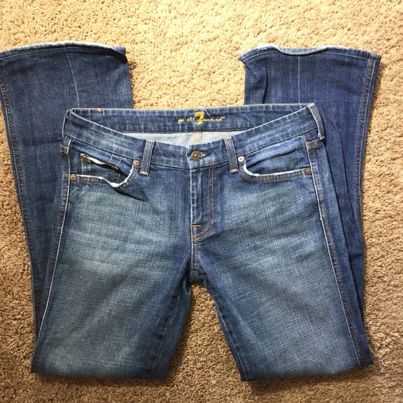 7 For All Mankind SZ 29 White  A Pocket Boot cut - Picture 4 of 5